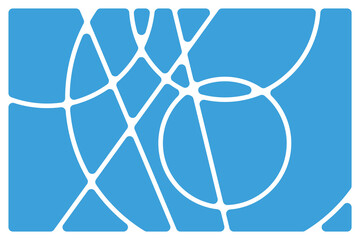 Wall Mural - Abstract blue geometric white lines Polyhedron background seamless  rounded drawing vector illustration design for business network wallpaper connection concept EPS 10