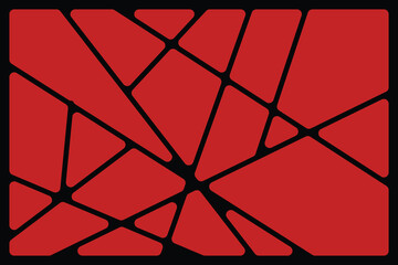 Wall Mural - Abstract red geometric black lines Polyhedron background seamless  rounded drawing vector illustration design for business network wallpaper connection concept EPS 10