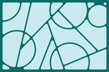 Wall Mural - Abstract geometric green lines Polyhedron background seamless  rounded drawing vector illustration design for business network wallpaper connection concept EPS 10