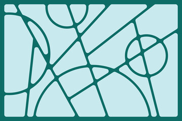 Wall Mural - Abstract geometric green lines Polyhedron background seamless  rounded drawing vector illustration design for business network wallpaper connection concept EPS 10