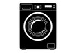 © Vectoral - Vector art of frontloading washing machine with digital control panel