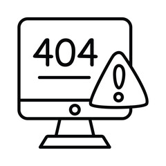 404 Screen  Doodle icon EPS 10 File
