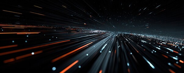 Wall Mural - Abstract digital background. Data universe illustration. Ideal for depicting network abilities, technological processes, digital storages, science, education, etc.