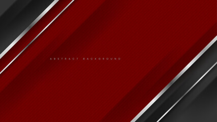 Wall Mural - maroon abstract background with black and silver stripes combine