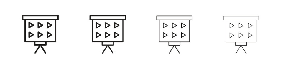 Storyboard icon outline trend modern simple versions