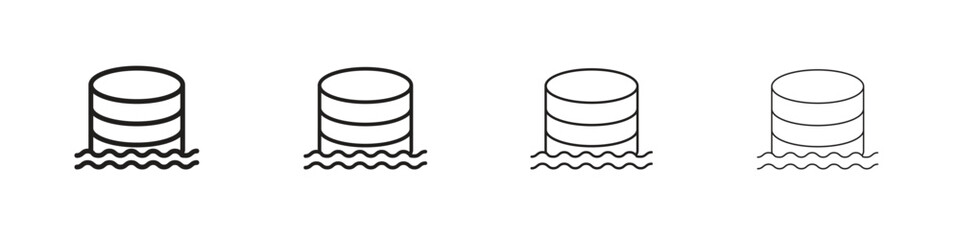 Canvas Print - Data lake icon outline trend modern simple versions