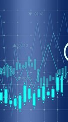 Wall Mural - Animation of data processing over diagrams