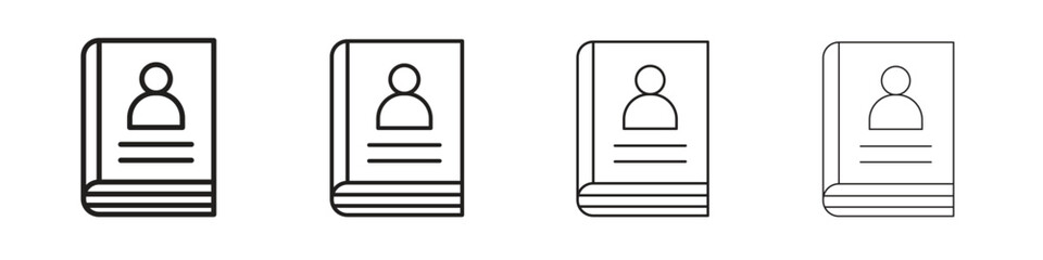 Canvas Print - Biography icon outline trend modern simple versions