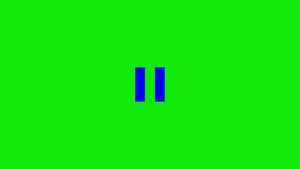 Clicking play and stop button on computer screen animation. Animation play button animation. video music play sign transparent background. Graphic media player panel template for mobile apps