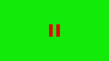 Clicking play and stop button on computer screen animation. Animation play button animation. video music play sign transparent background. Graphic media player panel template for mobile apps