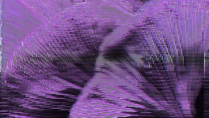 Wall Mural - Abstract Purple Line Art