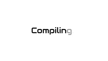 Technology compiling text message fading in and out animation on white background