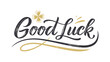 © Wahyu_T - Elegant Good Luck Lettering Art Featuring A Four Leaf Clover Accent Design