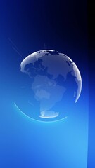 Wall Mural - Digital Earth: A Visual Exploration of Connectivity and Global Perspective