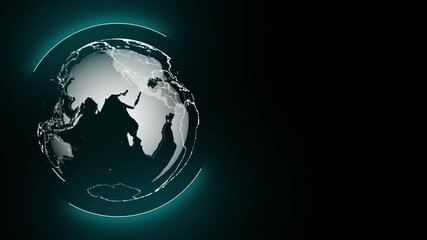 Wall Mural - Digital Earth: A Visual Exploration of Connectivity and Global Perspective