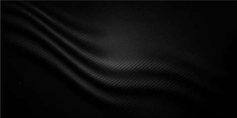 Wall Mural - Elegant and luxurious, a dark satin textile with a smooth, soft texture forms a backdrop of gentle curves and waves