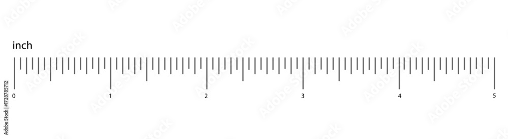 Scale With Numbers เวกเตอร์ Stock Measuring scale with numbers, markup for rulers ...