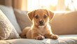 © Prom's Stock - A cute puppy is looking at you with big round eyes