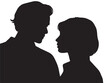 © Safowan - Mentoring and Training silhouette vector illustration solid black professional coaching relationship