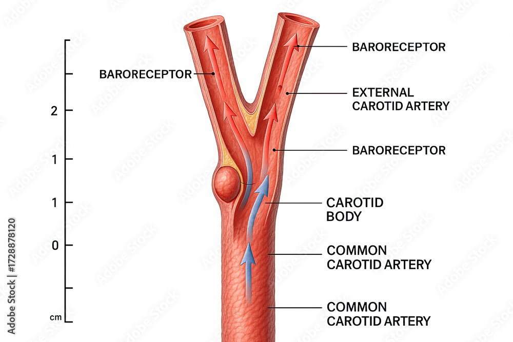 Diagram Showing The Bifurcation Of The Common Diagram Showing The Bifurcation Of The Common