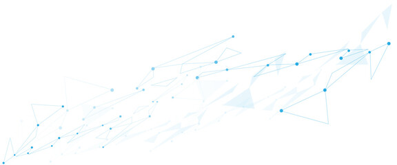 Wall Mural - Vector white background with blue lines and dots.