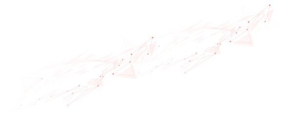 Wall Mural - Vector white background with red lines and dots.