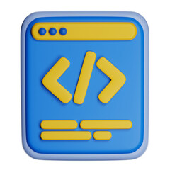 Coding program window showing script symbol icon