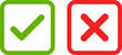 © mohammad - Green check mark and red x symbol for yes and no