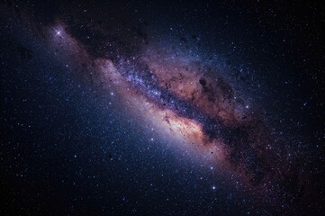 Wall Mural - Raster depiction of a nebula alongside the galaxy, created with AI generation tools