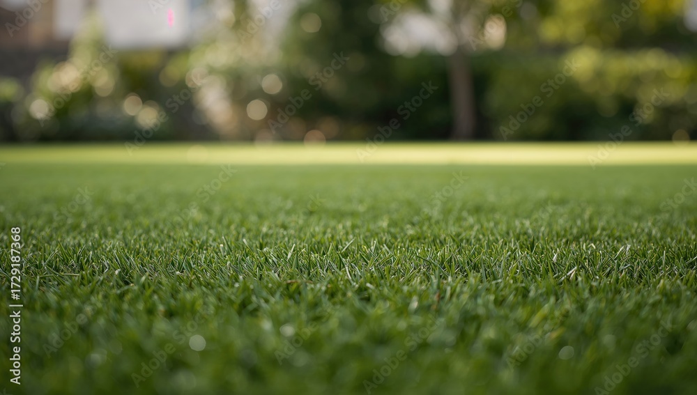 Synthetic turf installed in a residential backyard