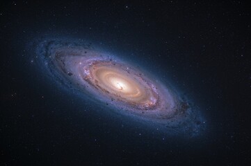 Wall Mural - A breathtaking view of a spiral galaxy similar to M31 Andromeda
