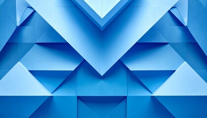 Wall Mural - Blue Geometric Background With Abstract Diamond Shapes And Modern Angles For Tech Design


