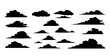 © Mohamed - silhouettes of clouds vector sets for architecture render background