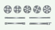 © Yanto - Assortment of metallic saw blades vector tools for cutting material
