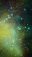 Wall Mural - Vertical Orange and Blue Particle Stone Wall 4K Loop features a rough stone wall with soft particles of blues and oranges flowing across the screen with yellow lighting flickering in a vertical ratio 