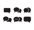 © Mahima - Collection of six different speech bubble icons for communication and messaging apps