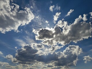 Wall Mural - cumulus clouds sun behind clouds