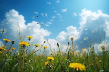 Wall Mural - Yellow Wildflowers in Bloom