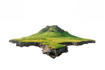 Wall Mural - set of hills and mountains cut out on a white backdrop, perfect for photo editing and graphic design