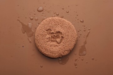Wall Mural - Clay with a Brown Sponge Texture