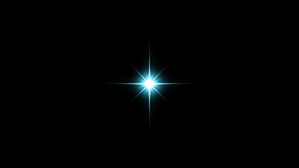 Wall Mural - Sparkling twinkling star blinking light effect, glitter motion explosion, sparkling bokeh lights, flat vector cartoon stars, energy explosion animation, black screen alpha channel background. 4K