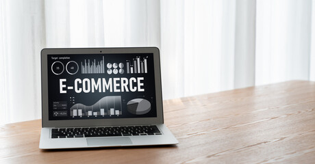 Wall Mural - E-commerce data software provide modish dashboard for sale analysis to the online retail business