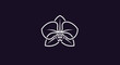 © Tawang - Elegant minimalist orchid flower line art design.