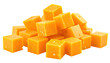 © Tot - Pile of cubed, orange cheese