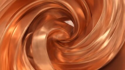 Copper Metallic Swirl: Abstract Motion Background Loop