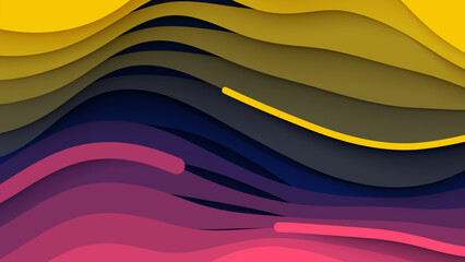 Wall Mural - Colorful abstract wave background design with flowing lines and modern style