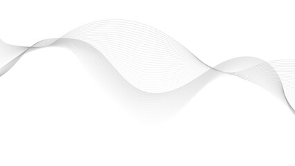 Wall Mural - Abstract wave lines digital element for certificate design. Curved wavy lines design, abstract Grey wave line background on white background.
