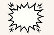 © Monir - A jagged speech bubble frame with spiky comic-style decoration, ideal for surprises, shocks, discounts, headings, titles, loud voices, and conversations.