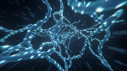 Wall Mural - Abstract Neural Network Connection Futuristic AI Data Flow and Technological Innovation