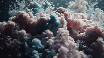 Wall Mural - Abstract Cloudscape of Pink and Blue Ethereal Dreamscape Soft Texture Atmospheric Wonder